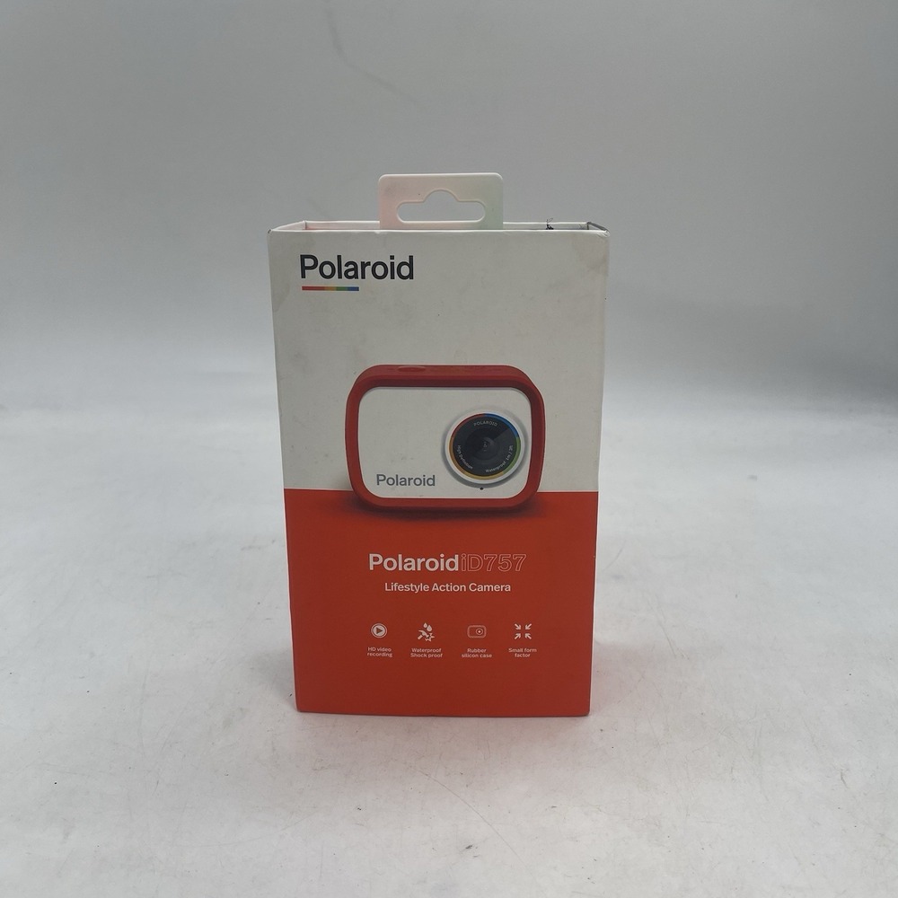 Polaroid iD757 Red Lifestyle Sport Action HD Recording Waterproof Camera Works